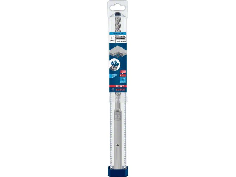 Sveder Bosch EXPERT SDS max-8X, Dimenzije: 14x200x340mm, 2608900207